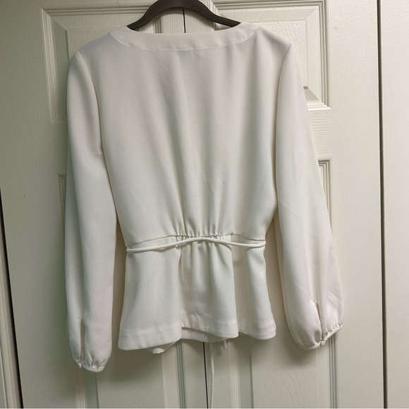 J. Crew Crepe Faux-Wrap Top, size: 10 - Picture 3 of 3